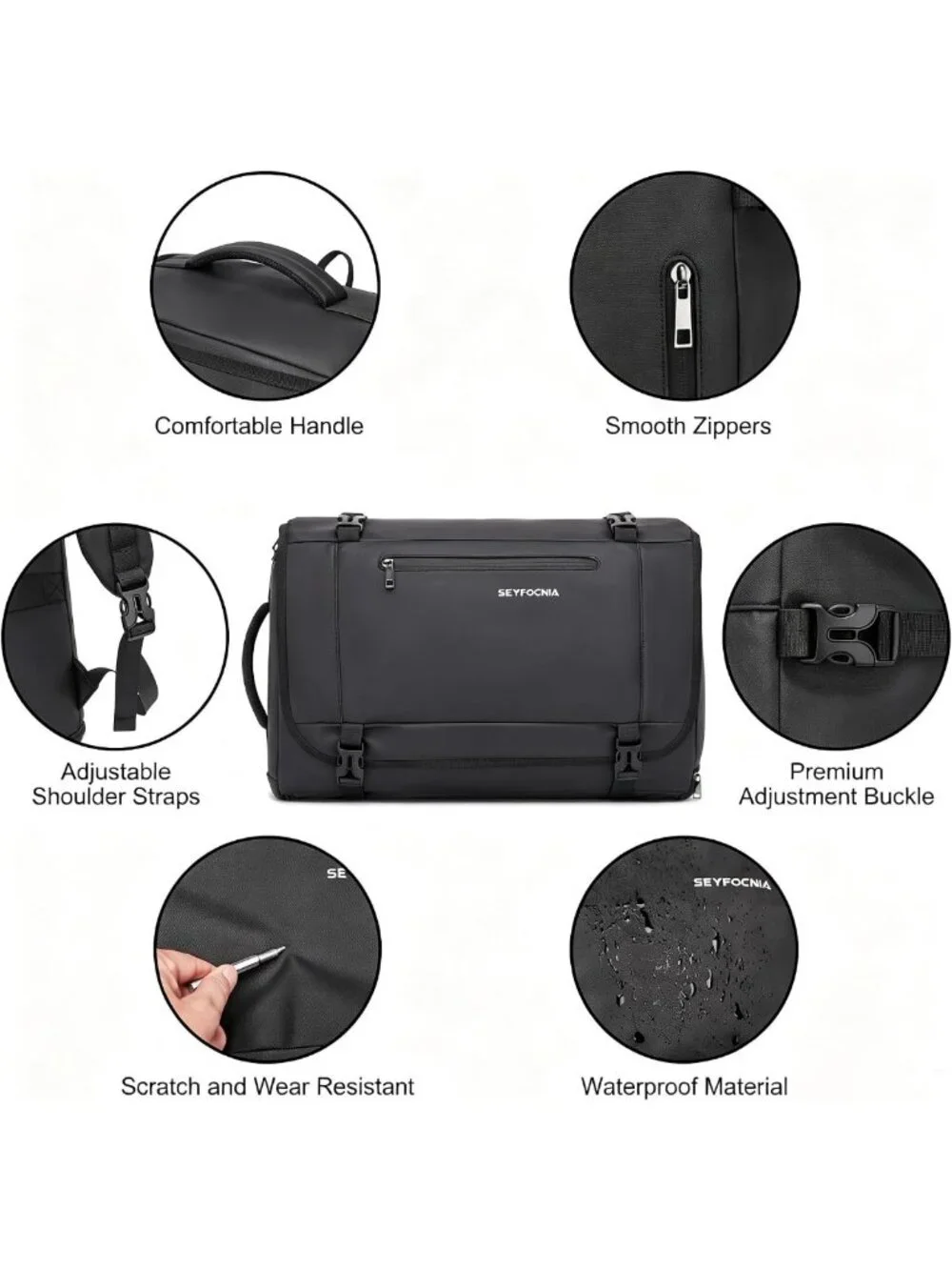 3-in-1 Convertible Travel Garment Bag & Backpack, Waterproof, Airline Approved